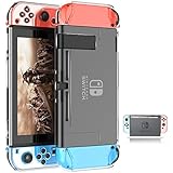 Dockable Switch Case for Nintendo,ZIIDII Nintendo Switch Games Protective Hard Carrying Clear Cover Case for Nintendo Switch Console Joy Con Controller