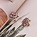 Gold Earrings Studs, ZJchao Women Flower Stud Earrings Dipped 24K Gold Earring Pins Birthday/Anniversary/Valentines Gift for Her