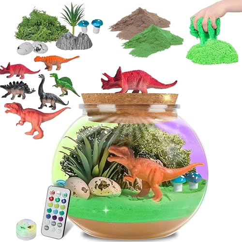 Beauenty Dinosaur Terrarium Kit for Kids, Boys, Ages 4-12, Craft Kit, Creative Imagination Development, Concept Development Skills