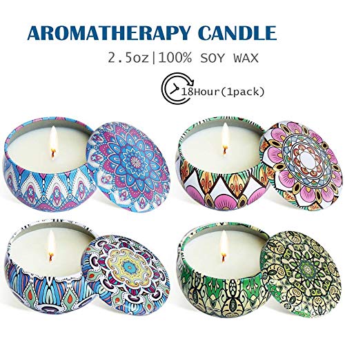 YIHANG Scented Candles Gift Sets, Natural Soy Wax 2.5 Oz Unit Portable Travel Tin Perfect for Women Aromatherapy Anniversary - 12 Pack