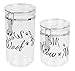 IRIS Acrylic Meow & Woof Pet Treat Jar, Black