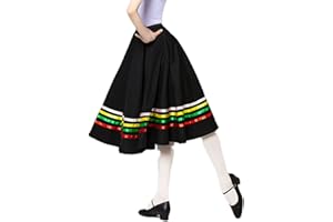 CHAGME Full Circular Character Skirt with Four Different Coloured Satin Ribbons Adult