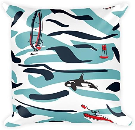 Cusion covers per7gper7g Pillowcase Windsurfing and Kayaking Square Pillow Orca pillow Watersports pillow