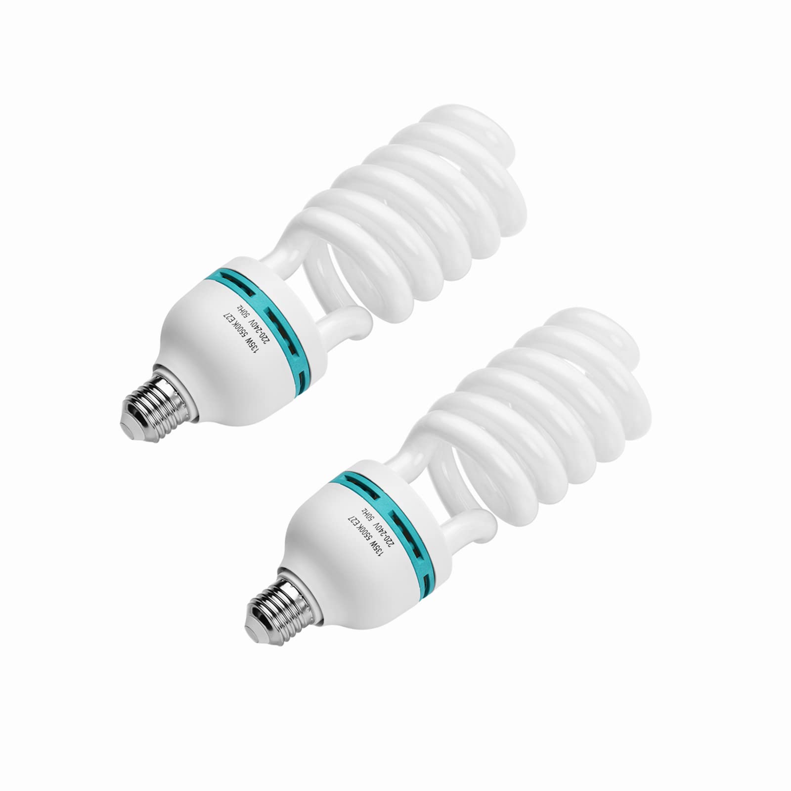 Andoer 2 x CFL Daylight White 135W 5500K CRI90, E27 Energy Saving Light Bulb Softbox Bulb for Soft Box Photography Photo Video Studio Lighting