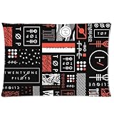 Twenty One Pilots Custom Cotton&Polyester Zippered Pillowcase 20x26 (Twin Sides)