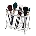 InterDesign York Lyra Vanity Make Up Brush and Comb Organizer, Satin/Clear