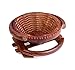 Wooden Fruit Basket Stand with Handle for Display Storage Folding Collapsible Home Picnic Accessory
