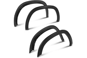CROSSDESIGN Fender Flares 4PCS Compatible with Dodge Ram 1500 2019-2024,Not Fit 1500 Classic & Rebel & TRX Models Factory Style Smooth Black