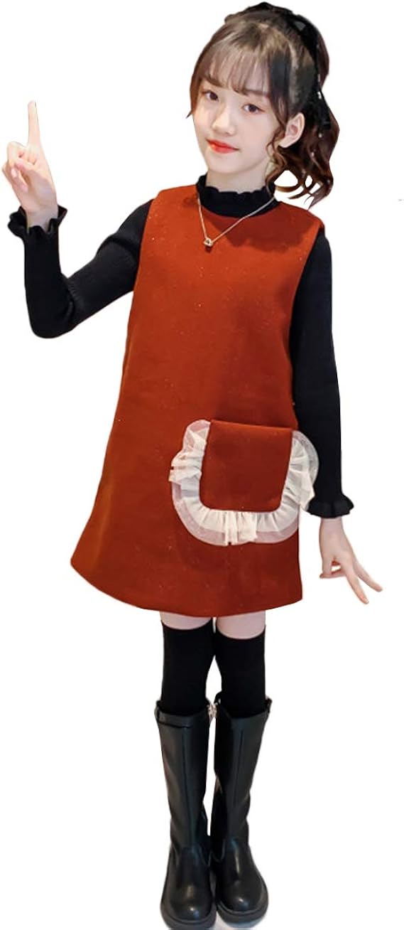 Amazon Jpバレンタインデー 子供服 女の子 セットアップ ニットセーター ベストワンピース 2点セット 姫系ドレス フォーマル カジュアル 入学式 卒業式 七五三 クリスマス 110 160cm ジュニア服 春秋冬 アンサンブル 通販