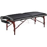 Master Massage 31" Montclair Professional Portable Massage Table Package with MEMORY FOAM Layer -Black