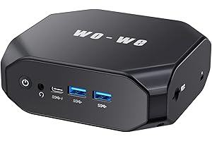 wo-we Mini PC Micro Desktop Computer with AMD Excavator A9-9400, 8G DDR4, 128G SSD, AMD Radeon R5 Series, Linux Ubuntu-20.04.1, Dual HDMI/WIFI5 for Home/Office/Gaming/Education