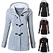 GuGio Womens Winter Fashion Outdoor Warm Wool Blended Classic Pea Coat Jacket