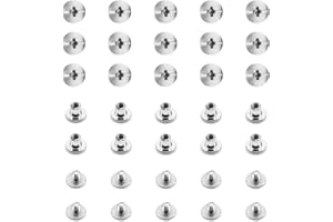 Ruidee 100Pcs/50Set Chicago Screws M5x5mm Book Binding Rivets Screw Posts Round Flat Head Stud Screw for DIY Leather Albums (