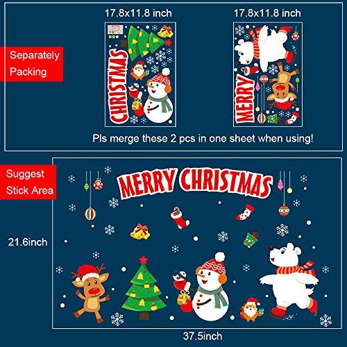 image for BS BURNING SECRET Window Stickers for Christmas Decorations,BS Adhesiv