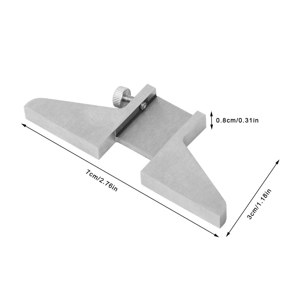 Maranon Caliper Depth Base, 7 x 0.8 x 3cm Steel, Depth Gauge Base Attachment, Measuring Accessories for Dial Digital Vernier Caliper - Image 5