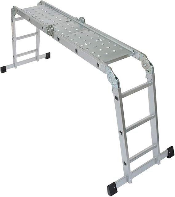 Wolf 11 in 1 Aluminium 3.37M Multi Purpose Folding Ladder with Steel