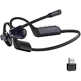 oleap P200b Pro Wireless Headset with Mic for Work,50dB AI Noise Cancelling Microphone Headphones for Call,Bluetooth 5.3 Open Ear Headphones with USB-A Dongle for Office,Meeting,WFH,PC &amp; Phone