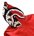 CLJJ7 Men's Shark Printed Hooded Sweatshirt (Large, Red)