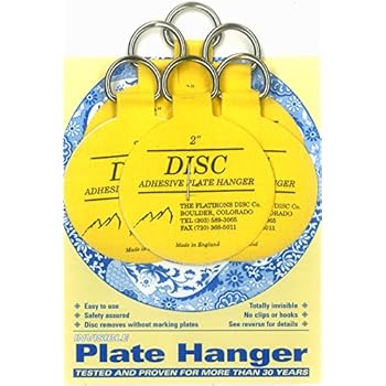 Flatirons Disc Adhesive Plate Hanger Set (6-2 Inch Hangers)