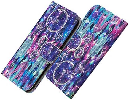 Huawei P20 Pro/P20 PLUS Leather Case Card Holder Yunbaoz Wallet Cover 3D Color Crystal Shining Aurora Refraction Mural Mandala Chimes Flower Pattern Stand Function Case Flip Cover 5