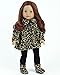 18 Inch Doll Clothes Outfit, 4 Pc. Animal Print Outfit of Leggings, Doll Jacket, Hat & Doll Boots Fits 18 Inch American Girl Dolls, Complete Set of Leggings, Doll Coat, Doll Hat & Matching Boots
