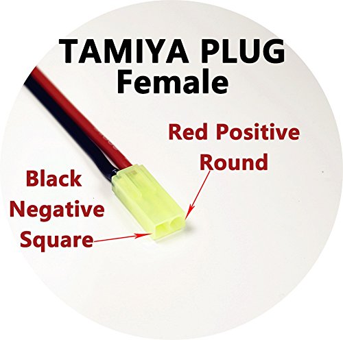 Youme 2S 1200mAh 25C-50C 7.4v LiPo Airsoft Battery With Mini Tamiya Connector for AK Airsoft Gun Model - Thumbnail 4