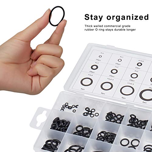 OCGIG 225 Pcs 18 Sizes Rubber O-Ring Sealing Gasket Washer Seal Assortment Set - Thumbnail 4