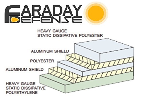 Faraday Cage EMP Bags 10pc - Military Grade, Uber THICK - Solar Flare Bags, 2-Metal Layer, FULLY-SPECCED, Heavy Duty Electro-shielding Kit X-Large Laptop / Notebook