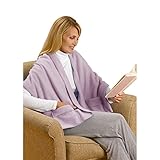 Unisex Adult Warm Polyester Fleece Shawl Blanket Cover with Pockets - 20