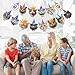 Cat Faces Birthday Banner Cat Birthday Garland Kitties Birthday Party Bunting Decoration for Cat Theme Party Baby Shower