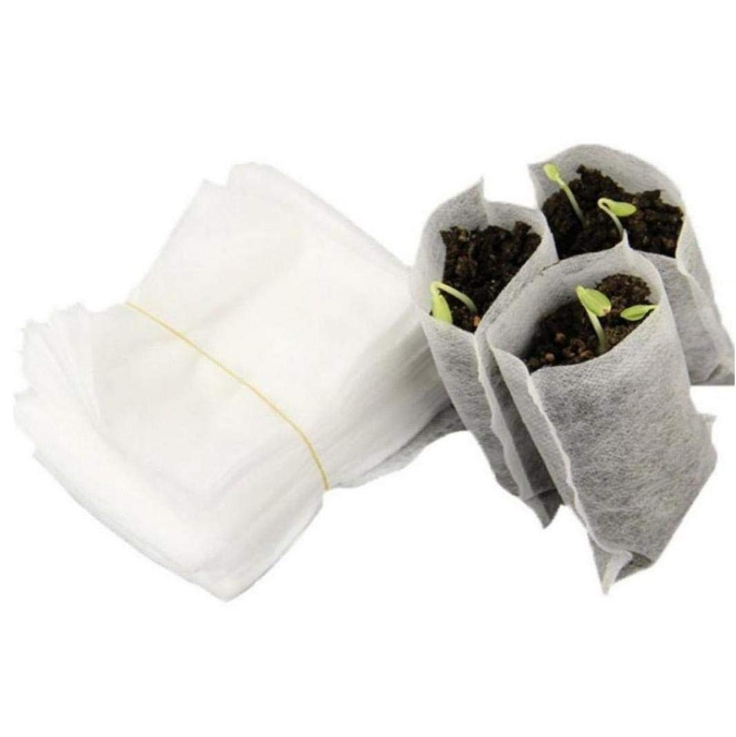Angoter 100pcs biodegradables semillero Bolsas de vivero Macetas ...