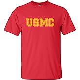 zerogravitee USMC Athletic Gold Adult Short Sleeve T-Shirt