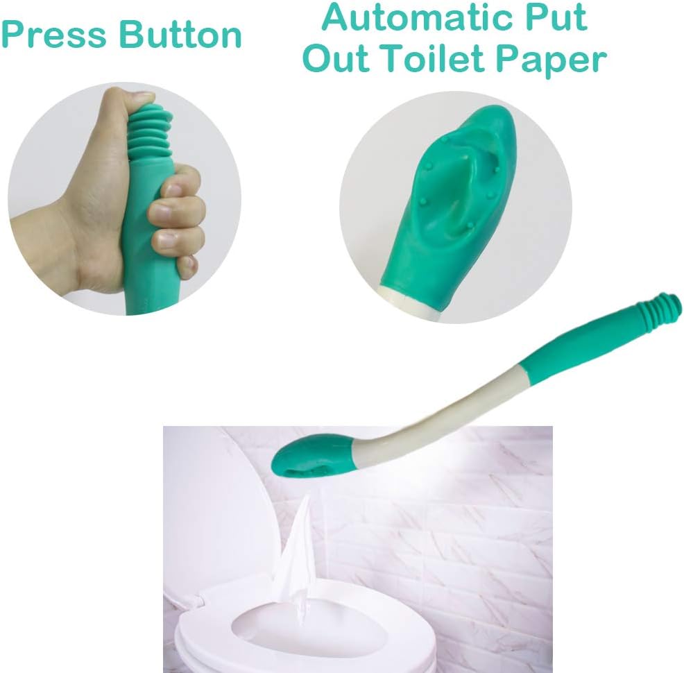 Toilet Aid Wiper Self Assist Bathroom Bottom Butt Wipe Helper Wand Long Reach Comfort Wipe Tool Paper Tissue for Pregnant After Surgery Seniors Arm Handicap Bariatric: Health & Personal Care