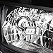 Pair of Black Housing Clear Corner Headlight Lamps Compatible with Frontier Pathfinder 2nd Gen D40 05-08