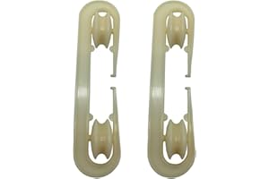 ZLY Plastic Clothesline Spreader,Pulley Clothesline Accessories for Heavy Loads and Long Clothesline(2 Pack, Beige)