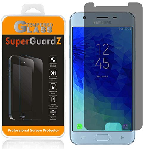 for Samsung Galaxy J3 (2018) / J3 V (3rd Gen) / Express Prime 3 / J3 Achieve Tempered Glass Screen Protector [Privacy Anti-Spy], SuperGuardZ [Lifetime Replacements]