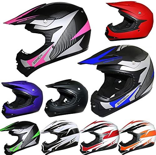 Brand:Leopard, LEO-X19 Children Kids Motocross Full Face Motorbike Helmet - X19 Green M (51-52cm) - Off Road ECE-2205 Approved
