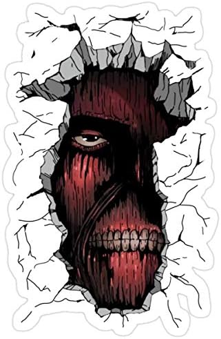 pics Titan Colosal Cara pegatinas attack on titan the titan inside the wall 3 unidades paquete calcomanias para portatil 3 x 4 pulgadas