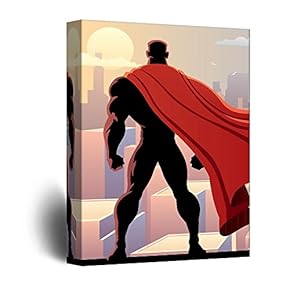 Male Superhero Comic Pop Art Illustration