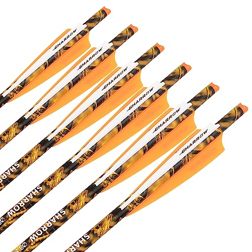 12 Flèches De Chasse Carbone Toparchery - Encoches Demi-lune, Tige 8.8mm, Vertes