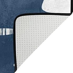 ALAZA Vintage White Whale Fish Starfish Anchor Blue Area Rug Rugs for Living Room Bedroom 5'3 x 4' 51dTc6zmTzL