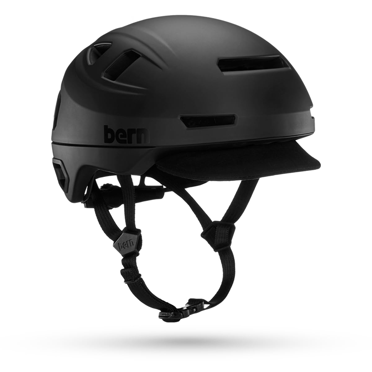 Bern Hudson MIPS Adult Commuter Bike Helmet with Rotational Impact Safety│Adjustable Safety Light Included│For Bikes, E Scooters, E Bikes +│EN1078 Certified│Small│Matte Black