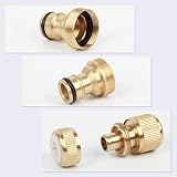 HONGCI Brass Indoor Mixer Tap Hose Connector 22mm to 24mm Adapter view 4