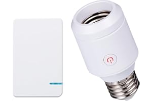Elecphbo 500W Wireless Remote Control Light Bulb Socket, E26/E27 Base, No Wiring Needed, 100FT Long Range & IP67 Waterproof, 