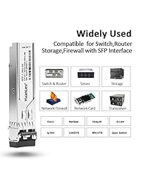 Módulo transceptor SFP Yuanley 1.25G LX Gigabit monomodo SFP LX compatible con Cisco GLC-LH-SMD, Ubiquiti, D-Link, Mikrotik, Netgear
