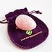 Yoni Egg of Rose Quartz, Drilled, Medium, with Certificate and Instructions, Pink Love Stone, for Women to Strengthen Pelvic Floor Muscles and Counter Stress Adult Urinary Incontinence by Polar Jade