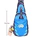 EGOGO Multi-Functional 3 Layers Hiking Cycling Bag Sling Pack with Adjustable Shoulder Strap Cross Body Chest Bag Shoulder Sling Bag Mini-Bag for Men & Women(Blue)