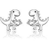 Dinosaur Stud Earrings for Women, Cute Dinosaur Gifts for Adults Girls Boys on Birthday Christmas