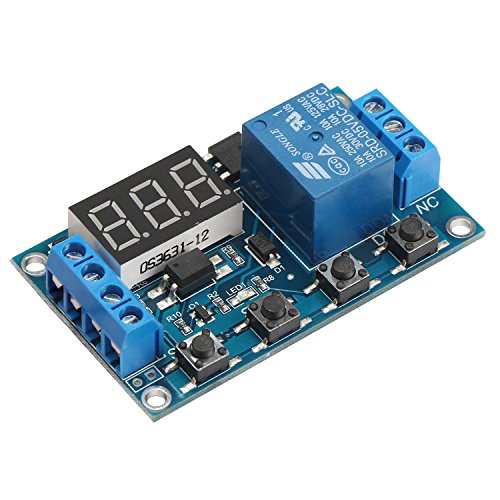 DROK Digital LED Display 12V On Off Time Delay Relay Module 12 Volt