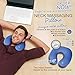 Vibrating Microbead Neck Massage Travel Pillow - Airplane Travel Essentials for Women Kids & Men - Car Essentials Travel Accessories Road Trip Essentials - Ergonomic - International Travel Must Haves